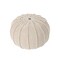 Contemporary Home Living 19.5" Beige Contemporary Knitted Round Pouf Ottoman